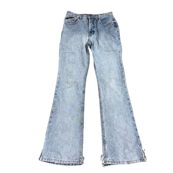 Vintage Y2k Lei Flare Jeans Women’s Light Wash Size 3 Cowgirl - Picture 1 of 6